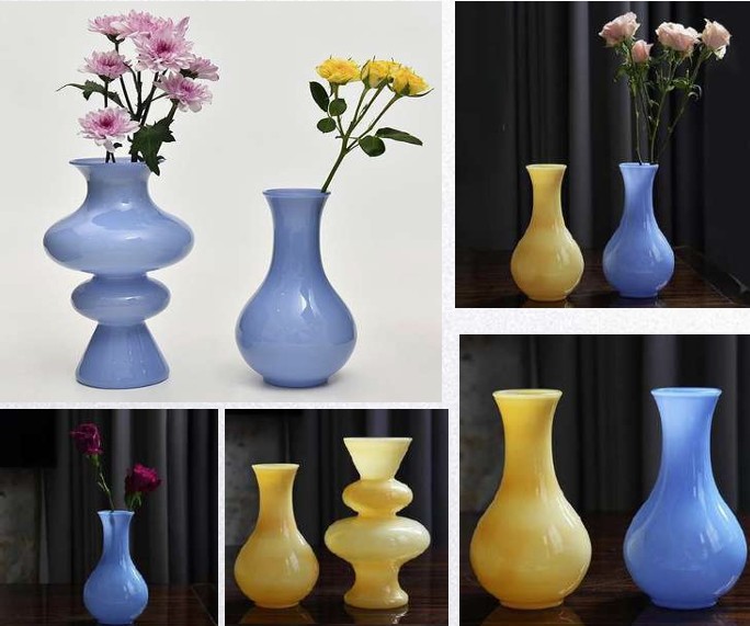 Handcrafted glass ornaments and decorative pieces